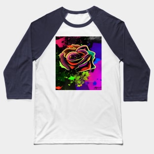 Neon Flower Baseball T-Shirt